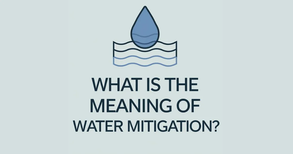 What is the Meaning of Water Mitigation